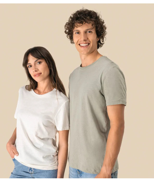 Eco-Friendly Unisex Organic Cotton and Linen T-shirt