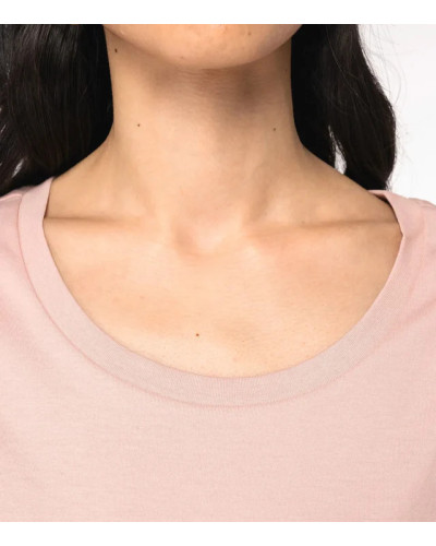 Eco-Friendly Ladie's Rolled-Up Sleeves T-shirt
