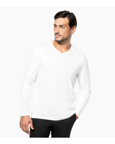 Men's V-Neck Long-Sleeved Supima® T-shirt
