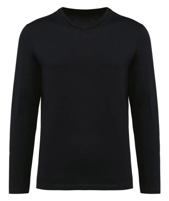 Kariban Premium Men's V-Neck Long-Sleeved Supima® T-shirt