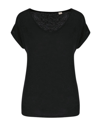 Ladies' V-neck Linen T-shirt