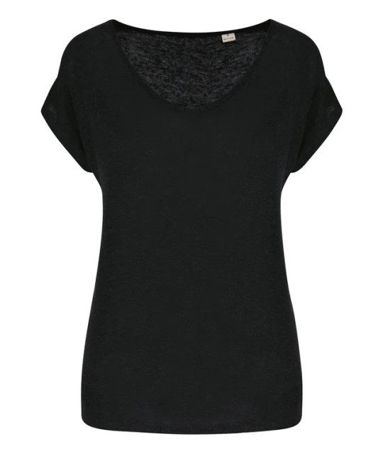 Ladies' V-neck Linen T-shirt