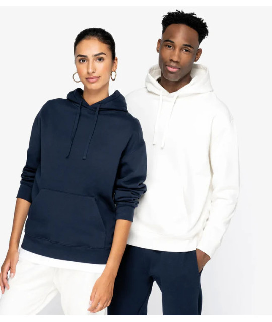 Uni. EcoFriendly Brushed Fleece Drop.Shoulder Hood