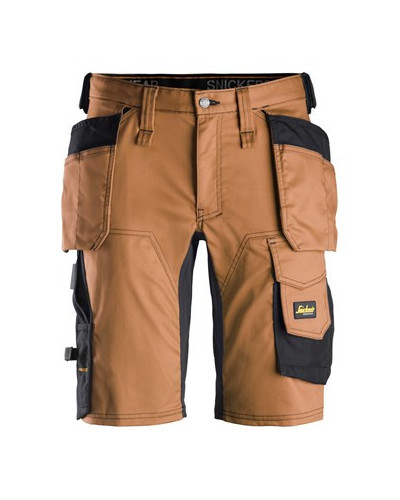 Stretch work shorts with holster pockets