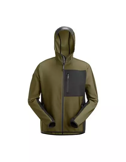 Hoodie with full-length zipper