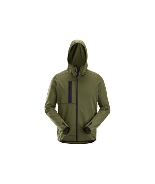 Fleece hoodie with full-length zip