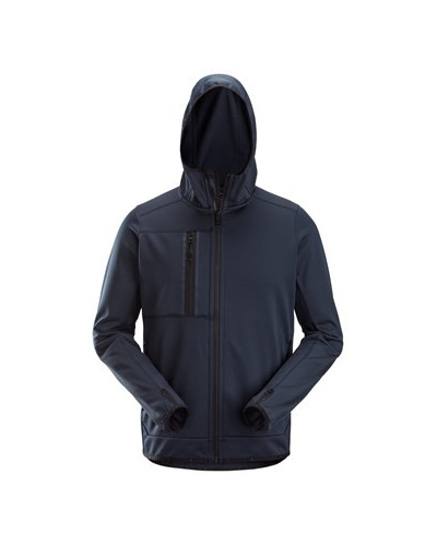 Fleece hoodie with full-length zip