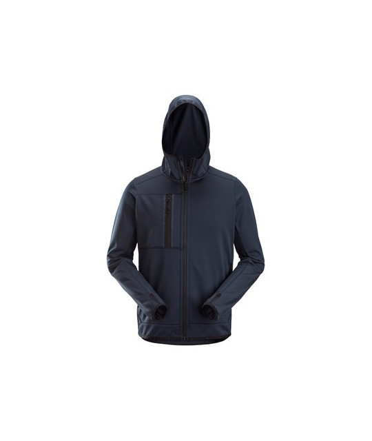 Fleece hoodie with full-length zip