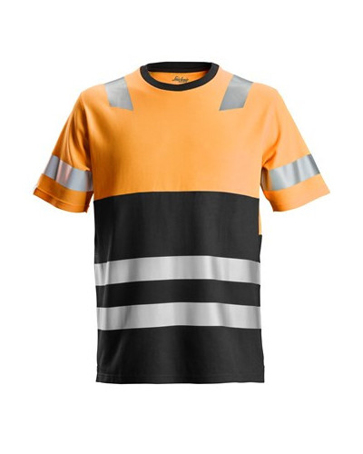 Short-sleeved high-visibility shirt, high-visibility class 1