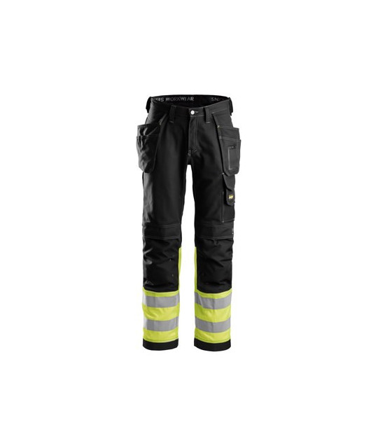 Snickers Workwear Varselbyxa med hölsterfickor i bomull, klass 1