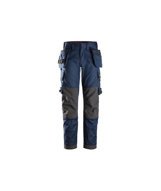 Work trousers with stretch and holster pockets