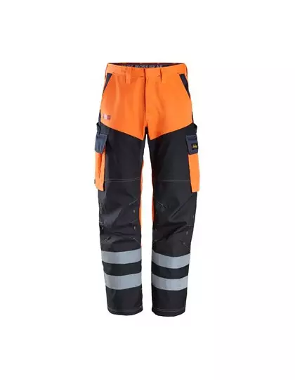 Snickers Workwear Byxa med förstärkt framsida av benet, varselorang...