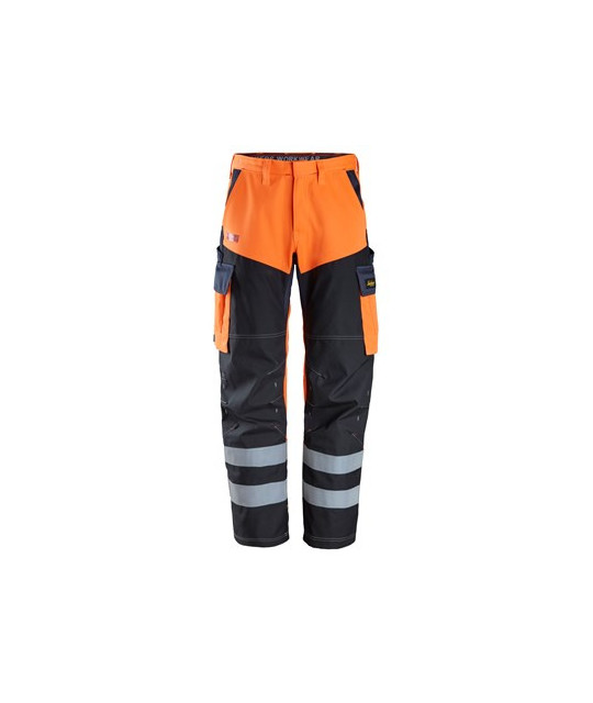 Snickers Workwear Byxa med förstärkt framsida av benet, varselorang...