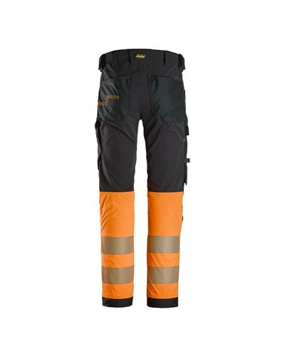 High-visibility trousers with 4-way stretch, class 1