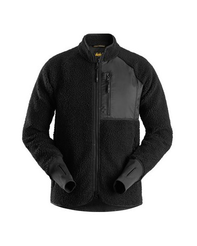 Teddy jacket with full-length zipper