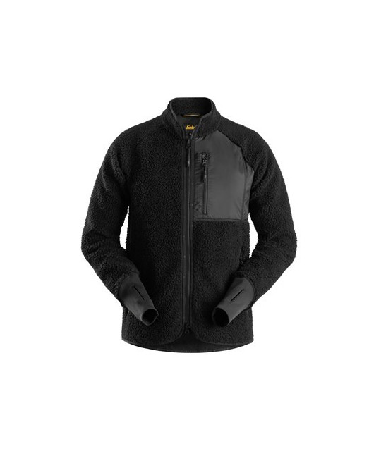 Teddy jacket with full-length zipper