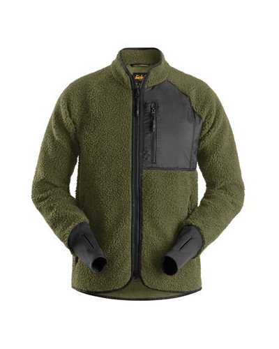 Teddy jacket with full-length zipper