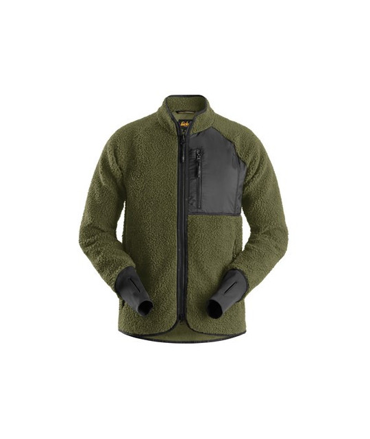 Teddy jacket with full-length zipper