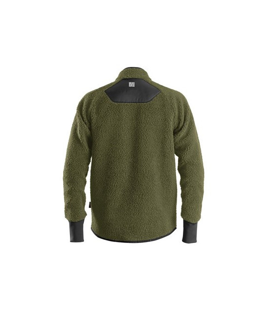 Teddy jacket with full-length zipper
