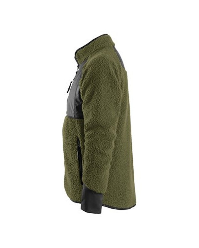Teddy jacket with full-length zipper