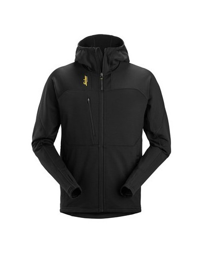 Warm fleece hoodie with a close-fitting fit and full-length zipper