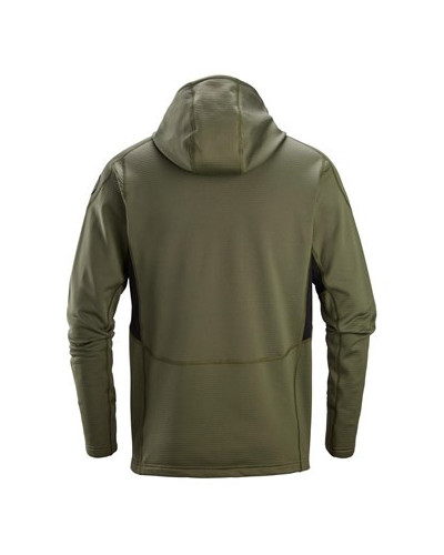 Warm fleece hoodie with a close-fitting fit and full-length zipper