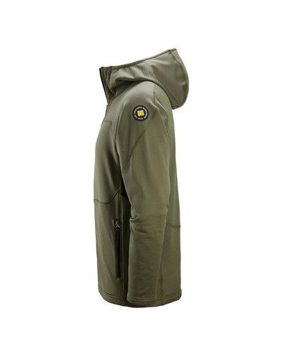 Warm fleece hoodie with a close-fitting fit and full-length zipper