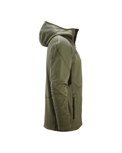 Warm fleece hoodie with a close-fitting fit and full-length zipper