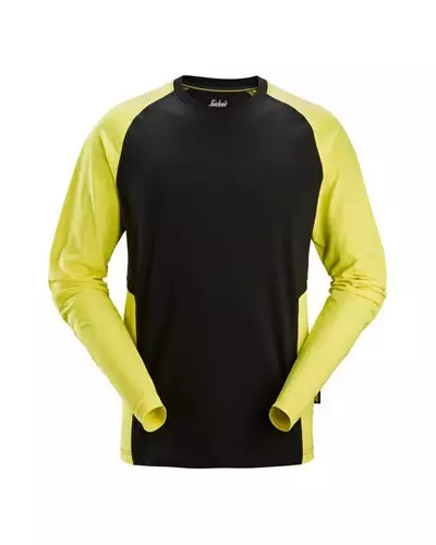 Two-tone long-sleeved t-shirt