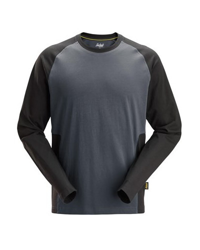 Two-tone long-sleeved t-shirt