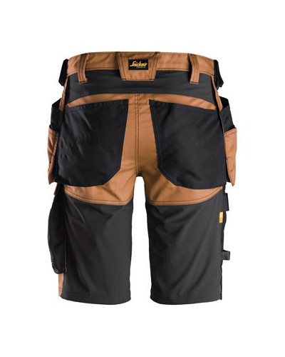 Stretch work shorts with holster pockets