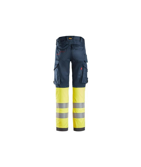 High visibility stretch work trousers, class 1