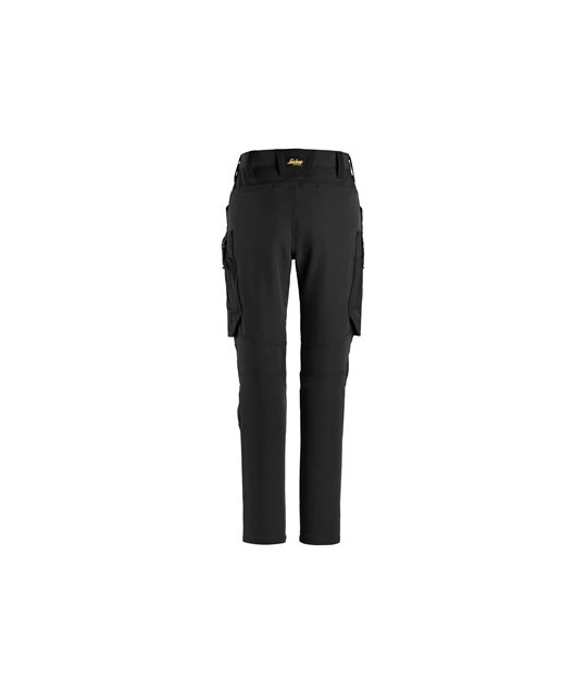 Stretch trousers without knee pockets, women's