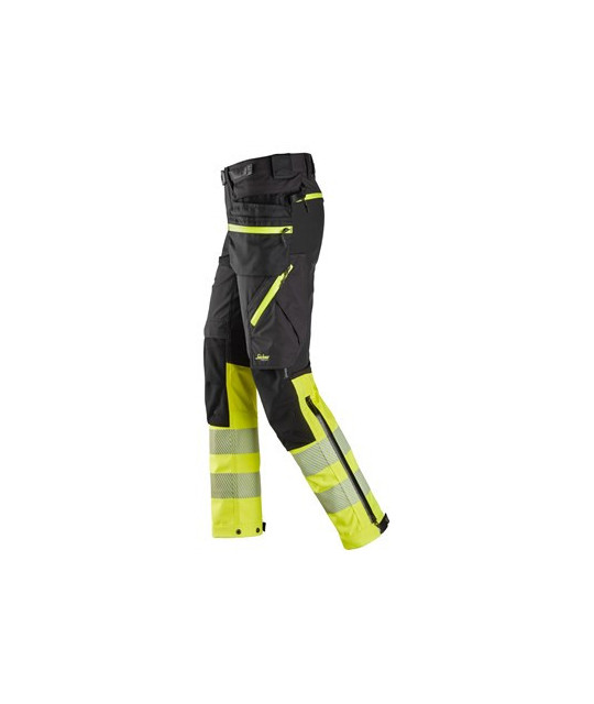 High visibility trousers with removable holster pockets, class 1