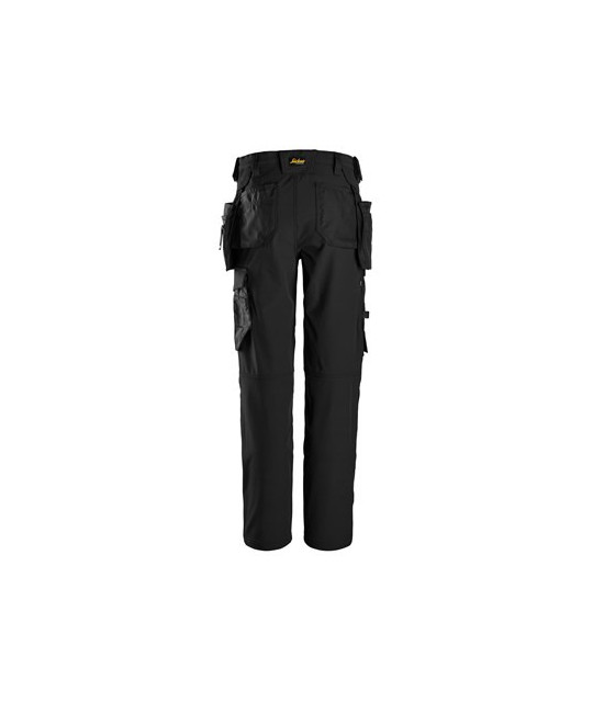 Stretch work trousers with removable holster pockets, women's